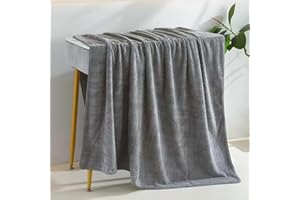 Morbuy Massage Bed Blanket, Microfibre Beauty Bed Cover Without Face Hole Soft Washable SPA Massage Table Face Towel Suitable for Salons SPA and Therapists (Blankets 120x210cm,Grey)