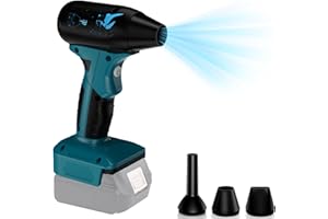 JJXNDO for Makita 18V Li-ion Lithium Battery Powered Jet Dry Blower, 130000RPM Compressed Air Duster, 4 Gear Adjustable Air Duster, Jet Fan Mini Blower for Tools, Car, Computer, Keyboard(No Battery)