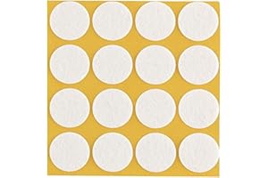 peha Podkładki filcowe - ochrona przed zadrapaniami do wazonów i przedmiotów dekoracyjnych samoprzylepne, miękkie - grubość 1,0 mm, białe, okrągłe 20 mm (16 szt.)