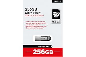 256GB USB 3.0 Flash Drive, High Speed Data Storage Pen Drive, Metal Body, Portable Memory Stick for Laptop, PC, TV & Car