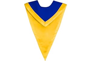 IvyRobes Unisex V Shape Reversible Choir Stole with Border for Adults Shiny Clergy Church Costume Stoles 6 Colors