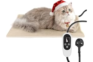 NICREW Pet Heating Pad with Auto Shut Off, Electric Pet Heated Bed Mat for Cats and Dogs, Temperature Adjustable, MET Safety Listed, 40 x 45 cm