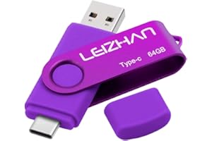 LEIZHAN Clé USB 3.0 64 Go Flash Drive USB Type C OTG Pendrive USB pour Huawei Samsung Smartphone Android de Type C-Violet
