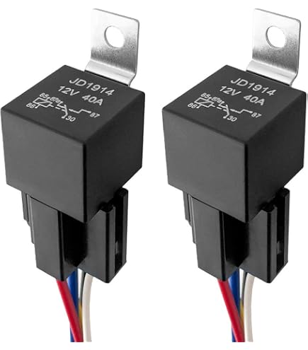 Relè 4 Pin 24V 40A Per Moto Auto Camion Barca, Neri, 1 Set - 3
