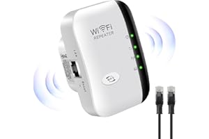 KURUI WiFi Booster 300Mbps WiFi Extender Booster with Ethernet Port, Covers Up to 3650 Sq.ft and 35 Devices, 2.4GHz, WiFi Range Extender for Any Routers, GJ2024