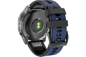 MYSNBKN Garmin Fenix 7X Correa, 26mm Easy-Fit Silicona Reemplazo Correa para Garmin Fenix 7X/Fenix 6X/Fenix 6X Pro/Fenix 5X/Fenix 5X Plus/Fenix 3/Fenix 3 HR