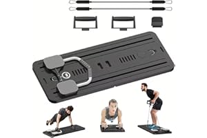 AYP DISTRIBUTION Pilates Board Foldable Reformer Machine with Ab Roller Resistance 6 in 1 for Home Workout Full Body Core Trainer