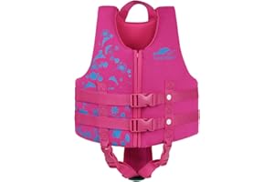 Gogokids Kids Swim Vest with Dual Adjustable Strap, Toddler Swim Vest for Kids 20-30-40-50-60 lbs, Child Swim Jackets for 2,3,4,5,6,7,8 Years Boys Girls