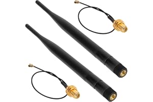 MESHNOLOGY 2 Pack 868MHz LORA Antenna 5dBi Gain Omni SMA Male Connector + RF Antenna Adapter Cable