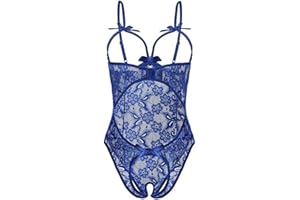 BUKINIE 2021 Lingerie for Women Sexy One Piece Teddy Lingerie Bodysuit Valentine's Day Lingerie Naughty Bodysuit Babydoll