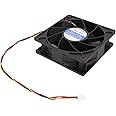 BROLEO 120mm Computer Case Fan, 120 X 38mm 4pin Cooling Fan High Airflow 6000rpm 12V 2.7A 4pin FG DC Brushless PWM Case Fan CPU Cooler Cooling Compatible with Desktop, for Mini STX