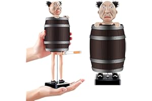 HENGBIRD Zabawny dozownik papierosów, końcówka do papierosów, zabawny dozownik papierosów, pop-up, drewniana beczka, na 10 papierosów, papierośnice, zabawka do smarowania, prezent dla mężczyzny