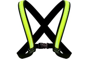 Easypix Street Glow - Gilet Catarifrangente con Nastri Riflettenti. Fornisce Un'Alta visibilità Giorno e Notte per Passeggiate, Escursioni, Giri in Bici/Moto. Taglia L/XL