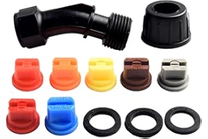 Zilimontt Lot de 6 buses de pulvérisation assorties, embout plat pour ventilateur, buse en plastique à 110 degrés pour pulvérisateur à dos et pulvérisateur de jardin pour sac à dos et pulvérisation de