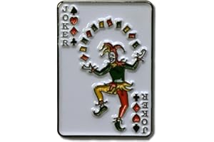 GBJUK Joker - Spilla smaltata con chiusura a farfalla, Metallo