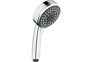 GROHE Vitalio Comfort 100 - Teleducha 10 cm (4 chorros, sistema antical, montaje universal, limitador caudal 9.5 l/min), cromo, 26094000