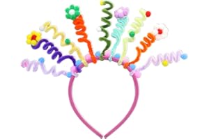 Buziba Cerchietto per capelli da donna, divertente, colorato, a forma di cartone animato, per Halloween, Natale, festival, feste (D, taglia unica)