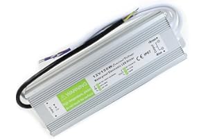 LEDSone IP67 150W Waterproof DC 12V, 12.5A LED Power Supply Driver Transformer AC 90-250V Flicker-free 2 output, Outdoor transformer for garden lighting, pond water pumps