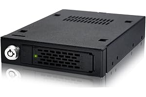 ICY DOCK ToughArmor MB991IK-B Rack móvil, Robusto gabinete de Rack de Metal Intercambiable en Caliente para SSD o HDD 2.5" SATA & SAS una bahía de Disco de 3.5"