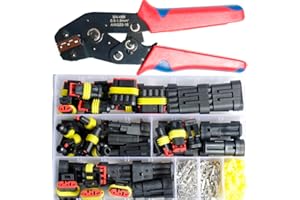shengbowi Kit de connecteurs électriques étanches, 352 pièces, connecteur Rapide de borne électrique, Prise de Fil, avec Outil de sertissage, pour Voiture, Camion, Moto (1/2/3/4 Broches)…