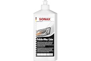 SONAX Black Polish & Wax Color weiß (500 ml) Politur mit Farbpigmenten und Wachsanteilen
