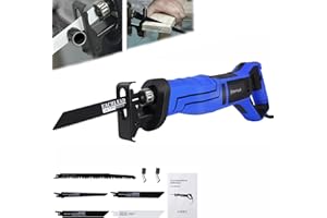 ROYALSWILL Scie Sabre, Professionnelle 900W Scie Égoïne Électrique 0~2800 trs/min Vitesse Variable, Scie a metaux, Scie a bois, Course 28 mm, Fournie avec 5 lames de scie, Changement De Lame Sans Outil