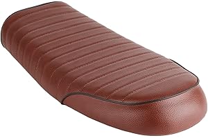 LAZMIN112 Cuscino sedile moto vintage, cuscino da sella gobba in pelle PU per CG125 GN CG CB400SS(3#)