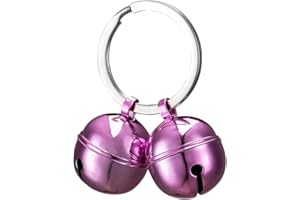 ROHOME Pure Copper Cat Dog Collar Bells Pet Tracker Round Handmade Copper Pendant Bells Brass Bells for Collar Dog Loud Anti-Lost Training Bells