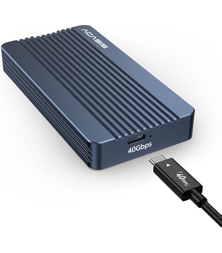 KONYEAD 40Gbps M.2 NVMe SSD Enclosure with Silent Fan, JHL7440+