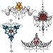 Produktbild NALEDI 4 Blätter Kunst Tattoo Transfer Aufkleber Mode wasserdicht Brusttattoos Erstellen Sie Ihre eigene temporäre Kunst personalisierte Tattoos Aufkleber langlebig
