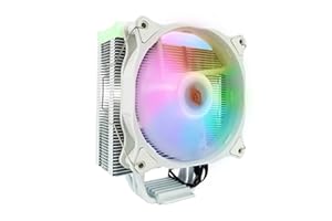 Noua Numb Bianco Dissipatore CPU 4 Tubi di Calore a Contatto Diretto, TDP 120W, Ventola PWM ARGB da 120 mm, Adatto per CPU LGA 1200 1155 1151 1150 1366 AM5 AM4 AM3 AM2 AM3+ AM2+