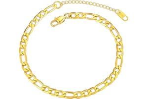 ChainsPro Bracelet de Cheville Femme-Chaine de Pied en Argent 925/Acier Inoxydable/Plaqué Or-Bijoux Chaînes Cheville Ajustable Réglable 22 à 30 cm-Bijoux Accessoires la Plage pour Femmes et Filles