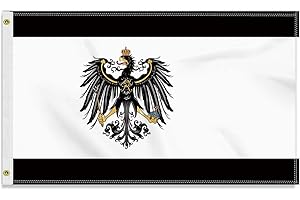 PETITE PINE Große 90×150 CM Preußen Flagge,großes 150D Preussen Freundschafts banner, Deutschlandfahne Doube-Seitendruck Dekor Messingösen large Prussia