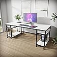 Riyan Luxiwood® Edward Computer Table in Engineering Wood for Home & Office, Simple Style Desk, Scratch Resistance Surface, Easy to Assemble. (White)