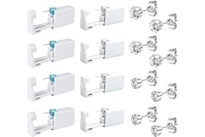 MAKOTO NOBU 8 Pezzi Pistola Orecchini, Getta di Sicurezza piercing strumenti di perforazione dell'orecchio, piercing all'orecchio pistola kit per Ragazze, Donne e Uomini