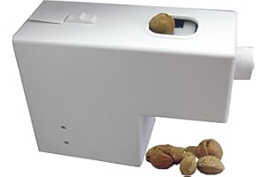 Pelamatic - Máquina Eléctrica para Pelar y Partir Almendras, Nueces y Avellanas | Modos Manual y Automático | Regulador de Tamaño | Fácil de Limpiar, Blanco, Plástico