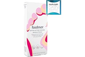 Footner Exfoliating Foot Mask Socks - Foot Peel Mask for Hard Skin - Peeling Foot Mask for Smooth and Soft Feet - Foot Peel Socks to Remove Hard Skin in Single 60 Minute Treatment - For Baby Soft Feet