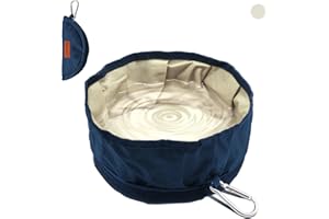 LumoLeaf Gamelles de voyage pliables pour chien, grande gamelle légère et pliable pour eau et nourriture pour animaux de compagnie, chiens, chats avec fermeture éclair (simple (blanc)
