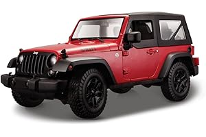 BAUER SPIELWAREN Maisto- Véhicule Jeep Wrangler Willys Echelle 1/18, 31676Y, Jaune