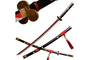 ACTASITEMS Giapponese Roronoa Zoro Spade Anime Cosplay Spada di Legno - 108cm, Katana -