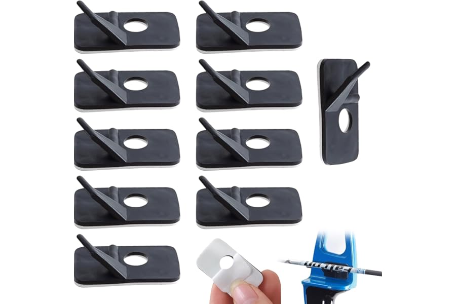 10PCS Arrow Rest for Archery, Right Hand Plastic Arrow Holder Support with Adhesive Backing, Arrow Stabilization Rest for Compound and Recurve Bows, Archery Hunting Shooting Targeting Accessories