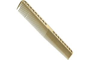 Nicoone Professional Hair Combs,Aviation Aluminum Metal Cutting Comb,Salon Detangler Fine Cutting Hair Styling Hairdressing for Men and Women,(Gold)
