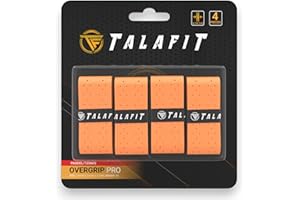 TALAFIT Pack 4 Grips Padel - SURGRIP Padel- Grip Tennis - Grips Raquette Padel - PERCAGES- Accessoires Padel - Maximum Grip