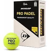Dunlop Pelotas de p&aacute;del Pro Padel | Aprobada FIP | N&uacute;cleo para p&aacute;del | Fieltro sint&eacute;tico premium | M&aacute;s velocidad y rebote | T