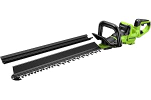 Greenworks Batteridriven häcksax 24 V 66 cm borstlös motor dubbel kant 30 mm 180° vridbart handtag Hedge Sweeper, endast verktyg HT6602RA1