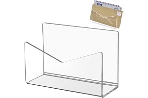 Holdes brevhållare av akryl | filorganisatör för skrivbord klar | Print Mail Script brevhållare för skrivbordet, kuverthållare, brevarrangör för hemmakontor, skola