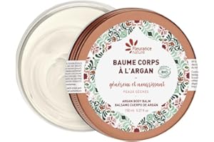 Fleurance Nature- Baume Corps Généreux Nourrissant à l'argan 150ml cosmétique certifié Bio Cosmos Ecocert- Soin Corporel femme & homme Bio à l'argan- Fabriqué en France baume corps bio hydratant 24169