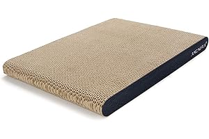 AMZNOVA Cat Scratching Pad, Cat Scratcher Cardboard, Scratch Lounge with Catnip, Wide, Textured Black(Upgraded)