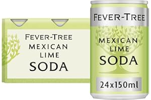 FEVER-TREE Mexican Lime Soda 6x150ml (Pack of 4, Total 24 Cans)