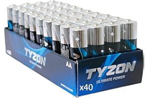 HOME>IT Tyzon® AA Alkalibatterien, 40 Stück – Langlebig & Leistungsstark, Ideal für Haushalts- und Elektronikgeräte